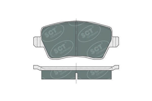 Колодки тормозные дисковые передние для а/м Lada Largus, Vesta, Renault Logan 16 SP383 SCT