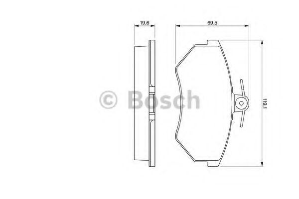 AUDI A4 B5 / PASSAT B5 высота проушины 8.7mm 0 986 460 944 BOSCH