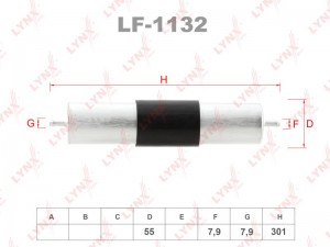 фильтр топливный!\ BMW E36/M3/E34/E38/E39/E46/Z3 1.6-5.4i 94> LF-1132 LYNXAUTO