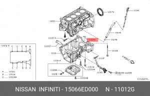 кольцо уплотнительное двиг.!\ Nissan 15066-ED000 NISSAN