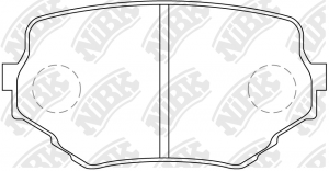 Колодки тормозные SUZUKI Grand Vitara (-98) передние (4шт.) NIBK PN9382 NIBK