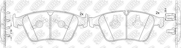 Колодки тормозные MERCEDES ML (W164) передние (4шт.) NIBK PN31014 NIBK