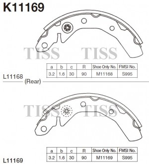 Колодки тормозные барабанные DAEWOO MATIZ K11169 K11169 MK KASHIYAMA