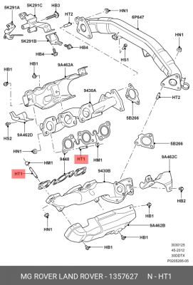 ШПИЛЬКАSTUD 1357627 1357627 LAND ROVER
