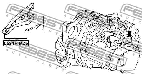 Вилка сцепления 0581F-MZ6 0581F-MZ6 FEBEST