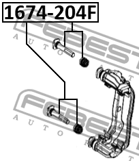Направляющая передн суппорта MERCEDES GLK 1674-204F 1674-204F FEBEST