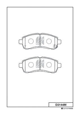 Колодки тормозные дисковые пер. Mazda Demio 1.3,1.5 DE3AS,DE3FS,DY5FS 07- D3144M D3144M MK KASHIYAMA