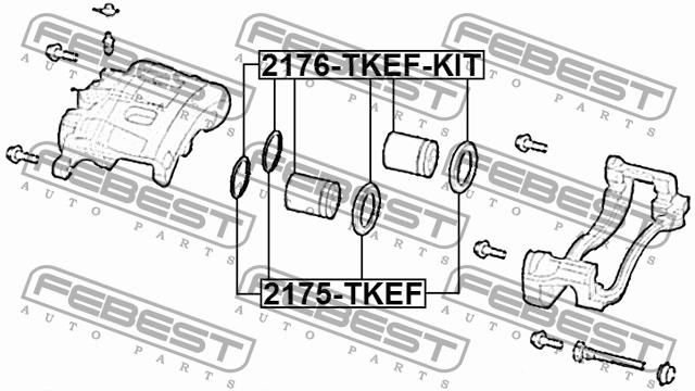 Ремкомплект передн суппорта CHRYSLER 300C 2004-2010 2175-TKEF 2175-TKEF FEBEST