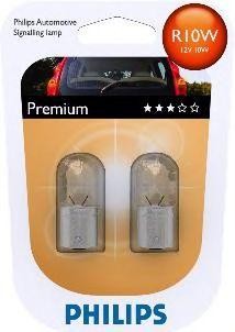Лампа 12V R10W BA15s блистер (2шт.) PHILIPS 12814B2 PHILIPS
