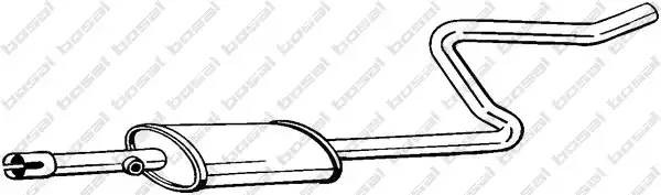Глушитель MITSUBISHI Colt (04-) средняя часть BOSAL 281-283 BOSAL