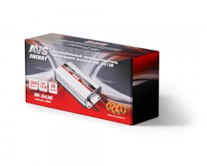 Преобразователь напряжения (инвертор) 24-12V 30А AVS 43898 AVS