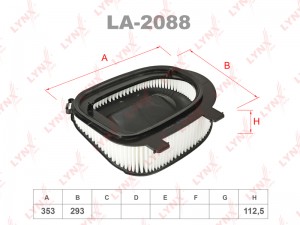 фильтр воздушный!\ BMW F25 X3 2.0/3.0D/E70 X5 3.0D10> LA-2088 LYNXAUTO