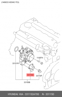 Клапан HYUNDAI HD35 (17-) (D4CB) насоса топливного управляющий OE 331152A700 HYUNDAI KIA