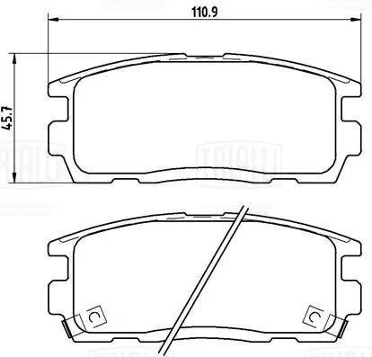 Колодки торм. Chevrolet Captiva (06-)/Opel Antara (06-) диск. зад. (керам.) (PF  PF0573CR TRIALLI