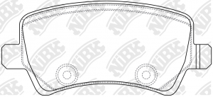 Колодки тормозные FORD Galaxy,S-Max VOLVO задние (4шт.) NIBK PN0463 NIBK