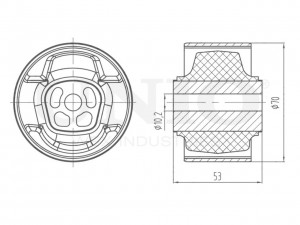 Опора двигателя задняя правая RMP-15041 UNIO