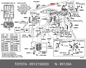 Датчик освещения 8912150020 Toyota 89121-50020 TOYOTA