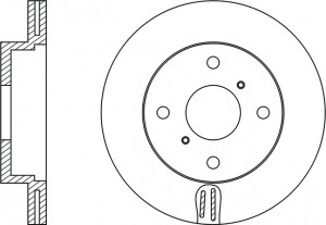 Диск тормозной SUZUKI BALENO 1.8/1.9 96-02/LIANA 1.3-1.6 01- передний RN1205 RN1205 NIBK