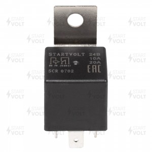 Реле автомобильное 5 конт. 24V 10,20A (с кронштейном) (SCR 0702) SCR 0702 START VOLT