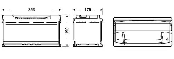 Аккумуляторная батарея EXCELL [12V 95Ah 800A B13] EB950 EB950 EXIDE