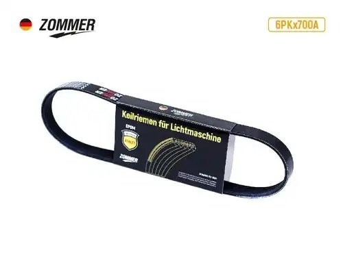 Ремень 700 (6PK) генератора ВАЗ 2108, 2109, 21099, 2110, 2111, 2112, 2113, 2114, 6PK700A ZOMMER