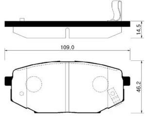 Колодки тормозные HYUNDAI Centennial (99-09) задние (4шт.) HSB HP0013 HSB