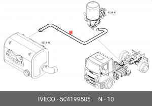 ТРУБОПРОВОД (10608050/061217/0006773) 504199585 IVECO