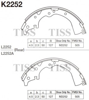 Колодки тормозные барабанные TOYOTA CROWN, LITEACE, ESTIMA K2252 K2252 MK KASHIYAMA