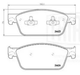 Колодки торм. VW Transporter T5 (03-) диск. перед. 193.1мм (PF 1841) PF1841 TRIALLI