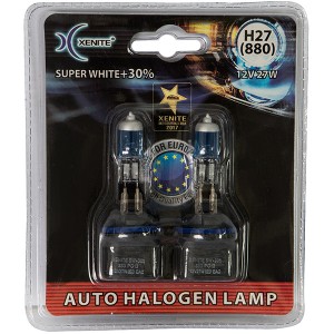 Лампа 12V H27(880) 27W PG13 +30% 4000К блистер (2шт.) Super White XENITE 1007038 XENITE