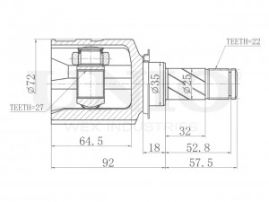 ШРУС внутренний CVJ-30044 UNIO