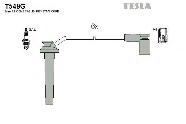 к-кт проводов! лев.\ Ford Mondeo 2.5i 24V 00-07 T549G TESLA