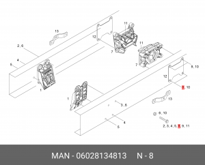 болт! M12x1.5x40MAN 06028134813 MAN