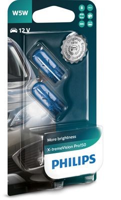 Лампа 12V W5W T10W W2.1x9.5d +150% 3300K блистер (2шт.) X-Treme Vision Pro 150 P 12961XVPB2 PHILIPS