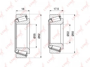 Подшипник ступицы передний подходит для MB C180-55(W203/4) 00 / CLK200-63(C209)  WB-1282 LYNXAUTO