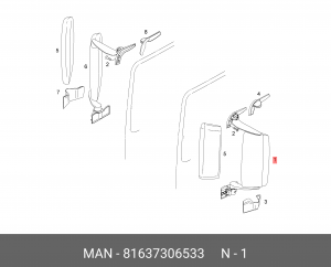 ЗЕРКАЛО ЛЕВОЕ В СБОРЕ MAN 81637306533 MAN