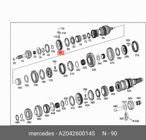 КОРПУС СИНХРОНИЗАТОРА 5-6 ПЕРЕДАЧИ МБ СПРИНТЕР A 204 260 01 45 MERCEDES BENZ