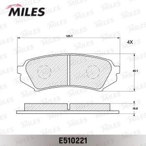 Колодки тормозные задние (Смесь CERAMIC серия PRO) TOYOTA LAND CRUISER 100 9807/ E510221 MILES