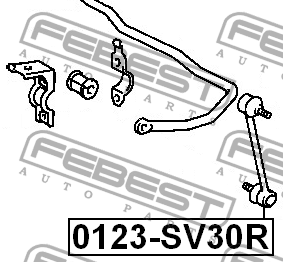 Тяга стабилизатора задняя CHEVROLET LACETTI 0123-SV30R 0123-SV30R FEBEST