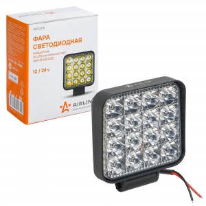Фара светодиодная "AIRLINE" 83х83х22 мм 16W 12/24V (16 LED рассеянный свет, квад ALED018 AIRLINE