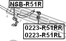 INFINITI QX56 (JA60) (2004-2009) NSB-R51R FEBEST