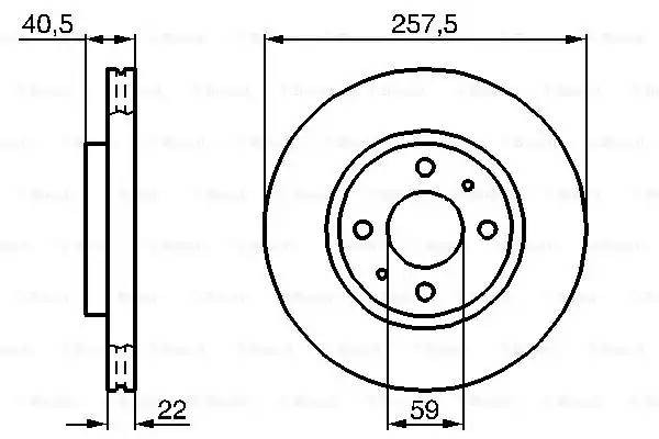 FIAT DOBLO (2001>)/ PANDA (2003>) 257x22x4 0 986 478 639 BOSCH