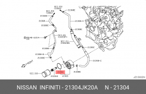 Кольцо уплотнительное 21304-JK20A 21304JK20A NISSAN