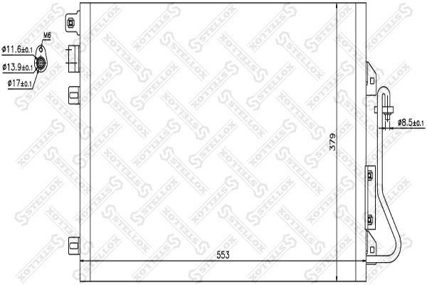 NS94439=VL817428=AVA RT5275 [7700428083] !радиатор конд.\ Renault Clio II 1.2-2. 10-45044-SX STELLOX
