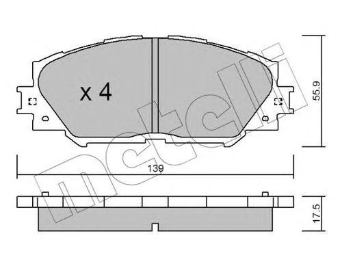 TOYOTA RAV4 2005>/ COROLLA 2006> 139.2x55.5x17.5 22-0747-0 METELLI