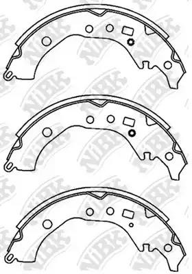 Колодки тормозные TOYOTA Corolla Verso (08-) барабанные (4шт.) NIBK FN2389 NIBK