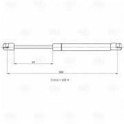 Упор газовый (амортизатор) Renault Fluence (10-) (крышки багажника) (GS 0903) GS0903 TRIALLI