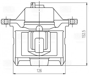 Суппорт торм. для а/м Hyundai Sonata EF (98-)/Coupe II (01-) перед. лев. d=57мм  CF 200401 TRIALLI