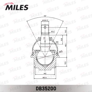 Опора шаровая передняя нижняя TOYOTA HILUX III 05- (CTR CBT-64) DB35200 DB35200 MILES