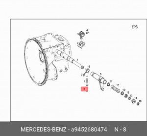 палец КПП ! \MB Actros/Axor A 945 268 04 74 MERCEDES BENZ